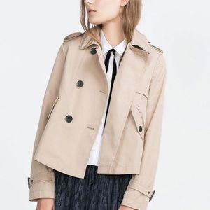 Zara cropped trench coat